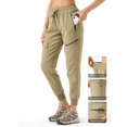 thumbnail image 4 of Women's Athletic Hiking Cargo Joggers Pants Outdoor Workout Lightweight Quick Dry UPF 50 Zipper Pockets Deciduous Green XXL, 4 of 8