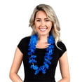 thumbnail image 3 of Blinkee A5030 Hawaiian Flower Lei Necklace, Blue, 3 of 3