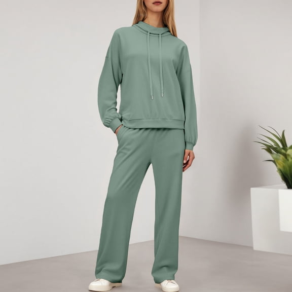 Women'S Fall 2 Piece - Long Sleeve Sweatshirt With Jogger Pants Set Matching Sets Women Clothing Fall Women'S Loungewear Sets