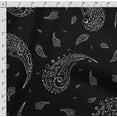 thumbnail image 4 of Soimoi Asian Paisley Printed, Poly Canvas Fabric, Decor Sewing Fabric by The Yard 56 Inch Wide,Decorative Fabric for Curtains Tote Bags, Black&White, 4 of 5