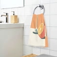 thumbnail image 3 of Yayeee 2 Pack Hand Towels for Bathroom 100% Cotton 16" x 28" Soft Absorbent Kitchen Towel, Orange Glasses, 3 of 7