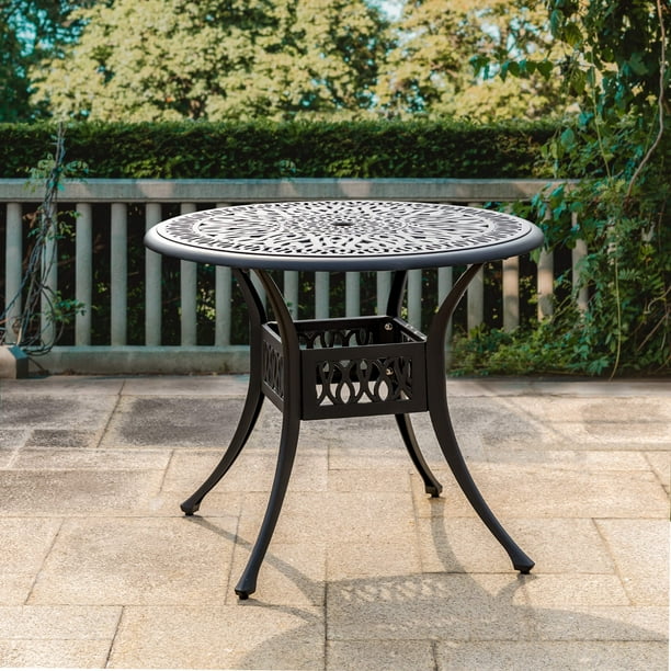 Glitzhome 36 Inch Diameter Large Cast Aluminium Patio Bistro Table ...