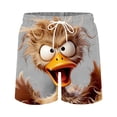 thumbnail image 2 of Xdegoge Funny 3D Animal Print Swim Trunks for Men Quick Drying Board Shorts Novelty Graphic Beachwear Elastic Waist Drawstring Summer Casual Bathing Suits Vacation Shorts, 2 of 5