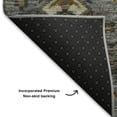thumbnail image 5 of Addison Rugs Mayfield Premium Machine Washable Traditional Global Pewter Round Rug, 8' X 8' Machine Washable Traditional Global Pewter Oversized Sherpa Throw Blanket, 5 of 6