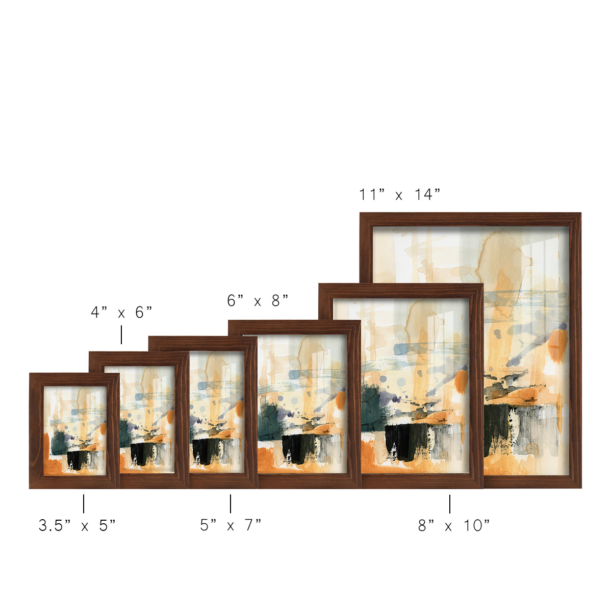 Seria III - Framed Print w/glass - Chestnut