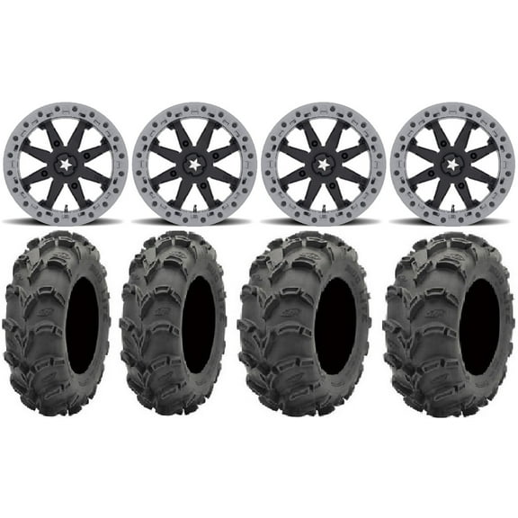 MSA Lok2 Beadlock 14" UTV Wheels 27" Mud Lite XL Tires Can-Am Maverick X3 / Honda Pioneer 1000 / Talon