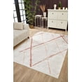 thumbnail image 3 of Nesimsehr Cream Striped Polyester Area Rugs for Living Room Washable Rugs Boho Moroccan Area Rug Soft Geometric Bohemian Carpet Distressed Indoor Rug for Bedroom Dining Room Office Nonslip Rug, 3 of 9