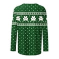 thumbnail image 6 of Craaazy Women's Casual St. Patrick's Day Long Sleeve Crewneck Loose Green Theme T-Shirts Gifts, 6 of 8