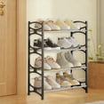 thumbnail image 4 of VWRXBZ Shoe Rack, Shoe Rack Shoe Rack Storage Organizer with 4 Tiers Metal Shelves for Bedroom Closet Entry Dorm Room Household Essentials, 4 of 6