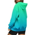thumbnail image 6 of Ashirexll Womens Hoodies, Oversized Hoodies for Women, Ladies' Loose Long Sleeve Hoodies Gradient Color Casual Sports Hooded Sweatshirts, 6 of 7