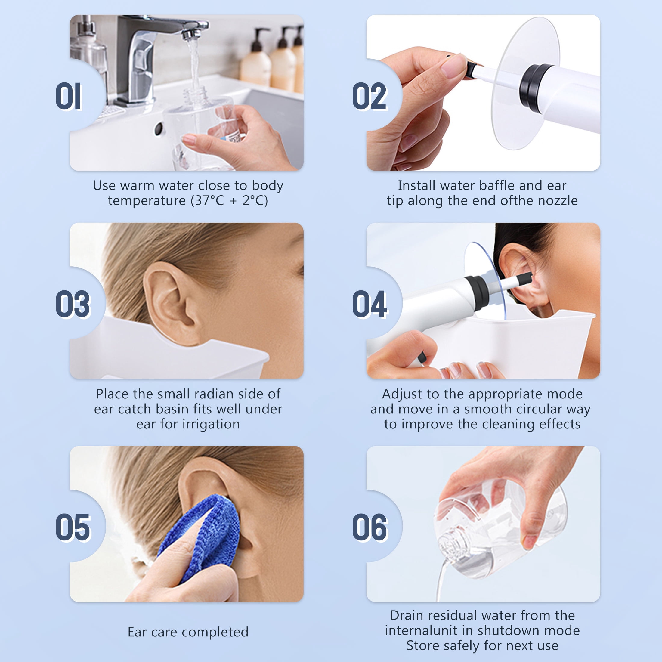 IHRAT Ear Wax Removal Kit, Electric Ear Cleaning Tool with 4 Pressure Modes, Safe Effective Powered Ear Cleaner, Ear Irrigation with Visual Flushing System with Camera for Adults -Black