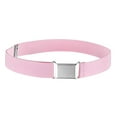 thumbnail image 2 of Kids Elastic Adjustable Strech Belt With Silver Square Buckle - Light Pink, 2 of 4