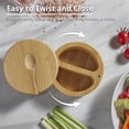 thumbnail image 2 of Seasoning Box with Swivel Lid Bamboo Salt Cellar with Lid and Spoon, 2 of 5