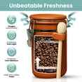 thumbnail image 4 of Home Intuition Ceramic Kitchen Canisters Set of 4 with Wooden Spoon Set – Airtight Containers, Metal Latches for Utmost Freshness – Sugar, Coffee, Flour, Tea & More | Rust, 4 of 6