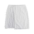 thumbnail image 1 of Korean Layered Half Skirt for Women Elegant Bows Hip Wrap Covering Midi Apron Skirt Lace Up Bandage Cover Up Overskirt, 1 of 4