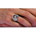 thumbnail image 2 of RYLOS Mens Ring with Genuine Sparkling White Diamonds Set in 14K White Gold - Designer Style, 2 of 4
