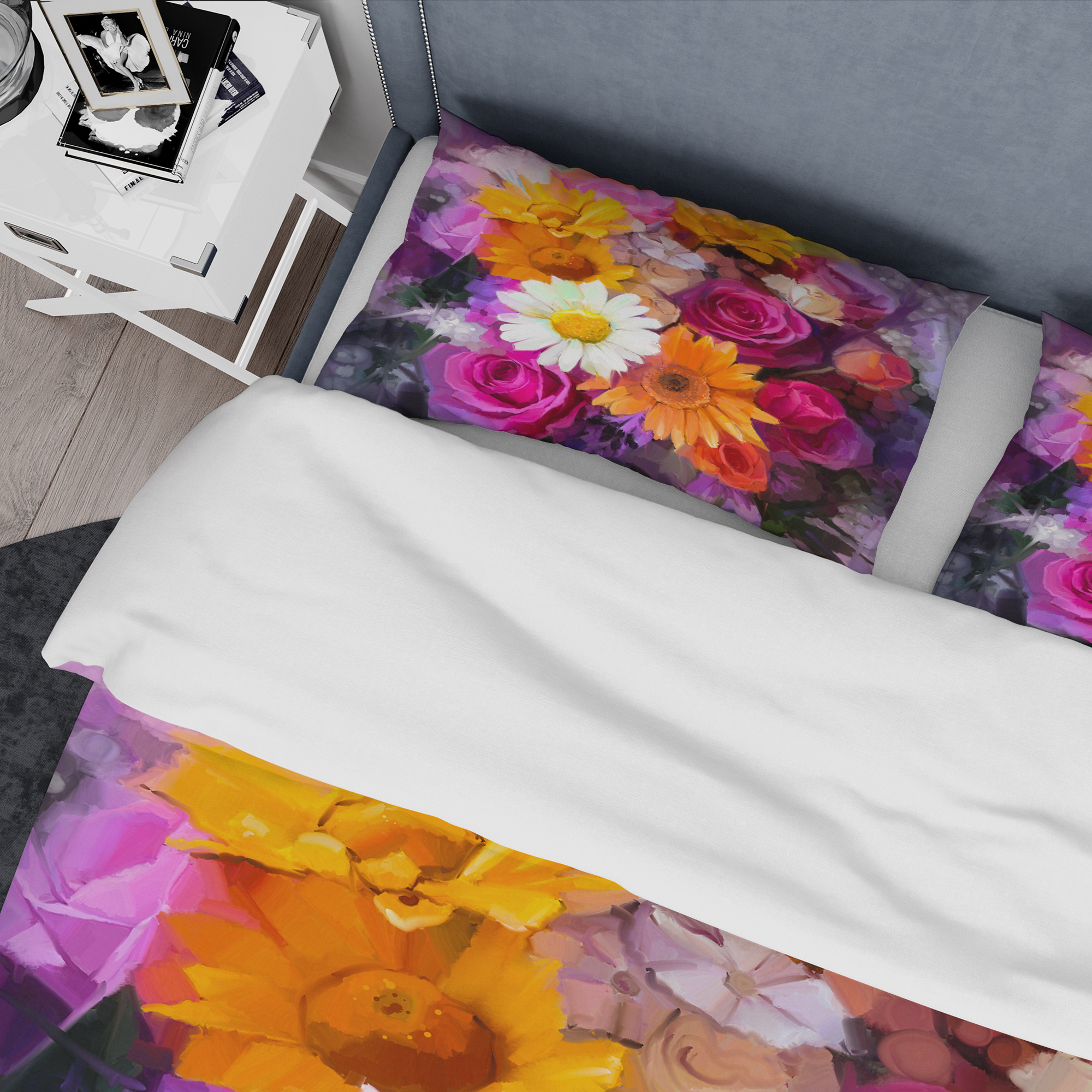 Designart 'Bouquet of Flowers Watercolor' Traditional Duvet Cover Set