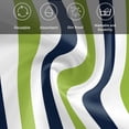 thumbnail image 5 of Green Navy Blue Striped Cloth Napkins, Farmhouse Stripe Art Washable and Reusable Dinner Napkins Set of 8, Table Napkin for Kitchen Party Birthday Wedding Hotel Housewarming 20"x20", 5 of 8