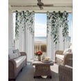 thumbnail image 3 of Green Eucalyptus Blackout Curtains 96 Inch Length 2 Panels Set, Weeping Botanical Leaf Watercolor Full Shading Curtains for Windows, Blackout Curtains for Bedroom Living Room 52"x96", 3 of 8