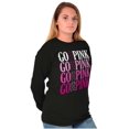 thumbnail image 4 of Breast Cancer Go Pink Ribbon Gradient Women's Long Sleeve T Shirt Brisco Brands S, 4 of 6