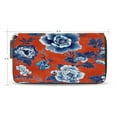thumbnail image 2 of Qxltty Navy Blue Porcelain Flower Pattern Women's Leather Wallet Fashion Retro Multi Card Holder with Cell Phone Pocket Mothers Day Gifts, 2 of 6