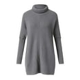 thumbnail image 3 of Lovskoo Sweaters for Women Turtleneck Winter Trendy Long Sleeve Sweater Gray, 3 of 4