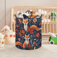 thumbnail image 7 of Qzaxky Flower Fox Laundry Basket Organizer Foldable Tall Large Laundry Basket Collapsible Folding Laundry Basket Dirty Clothes Fabric, 7 of 7