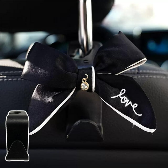 Creative Butterfly Shape Car Seat Back Hook, Multi-Function Auto Storage Hanger, Durable ABS Interior Organizer for Groceries & Bags, Black