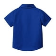 thumbnail image 4 of Chbgutlmr Baby Boys Girls Clothes Short Sleeve Tshirts Kids Unisex Lapel Neck Button Dowm Summer Tops, 4 of 8