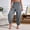 Gray women plus size palazzo pants a1, variant on Women Plus Size Elastic Waist Flowy Harem Pants Long Casual Lounge Solid Basic Loungewear Loose Party Palazzo Trousers, Black 3XL
