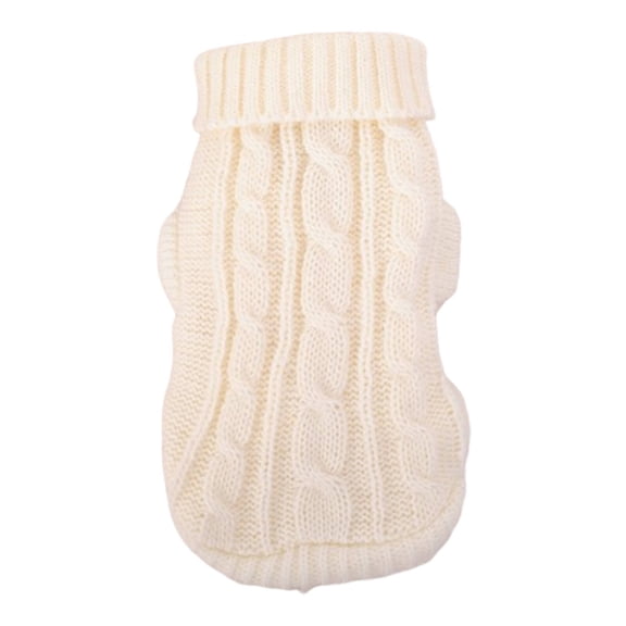 TELOLY Dog Clothes,Skin-Friendly Dog Sweaters,Warm and Cozy Cozy Fit Dog Sweatshirt,White,Xxs