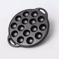 thumbnail image 4 of HGYCPP 15 Holes Takoyaki Pan Cast Iron Material Takoyaki Maker Octopuses Meat Balls Mold Maker Perfect for Family Gatherings, 4 of 8
