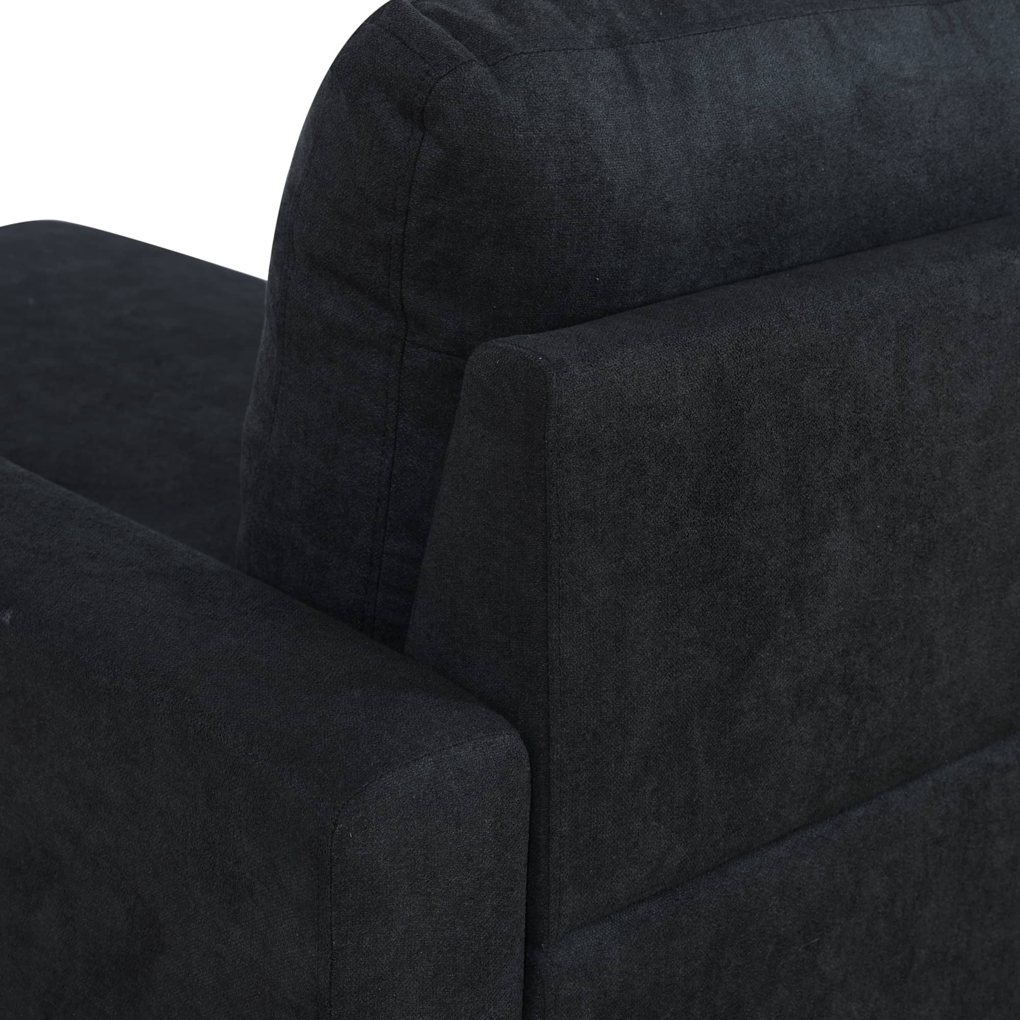 MAYEERTY Black Flannelette 2-Piece Couch - Living Room Sofabed