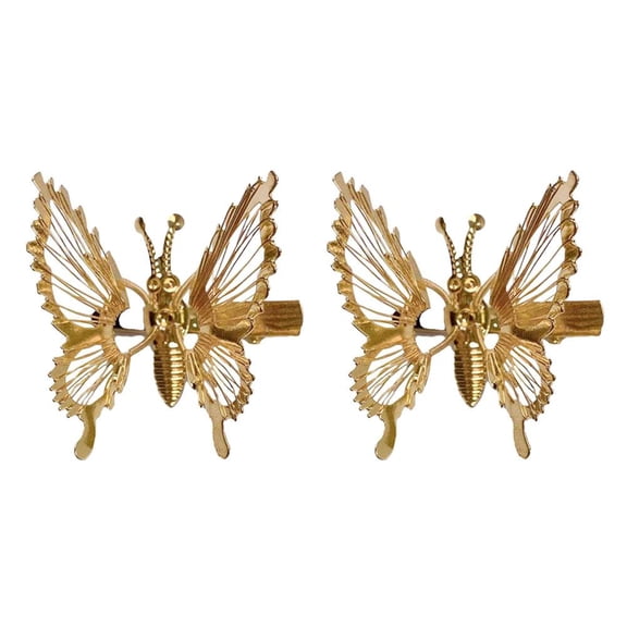 3D Moving Butterfly Hair Clips Metal Gold Moving Wings Butterfly Hair Accessories Hairs Clips Barrette for Women and Girls