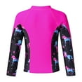 thumbnail image 2 of Alvivi Kids Girls UPF 50+ Long Sleeve Sun Protective Rash Guard Swimwear Athletic Shirts Top Hot Pink 16, 2 of 6