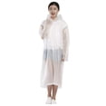 thumbnail image 1 of Poncho impermeable unisex Mizh, portátil y resistente al agua, perfecto para senderismo o acampada (blanco transparente)., 1 of 4