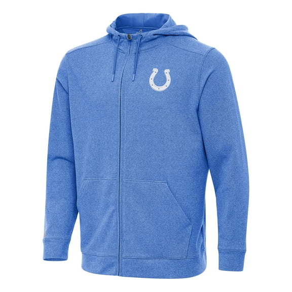 Men's Antigua Heather Royal Indianapolis Colts Effortless Full-Zip Hoodie