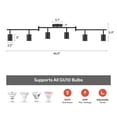 thumbnail image 5 of Bestco 6-Light Track Lighting Fixture with Adjustable Heads &GU10 Light Bulbs Black, 5 of 13