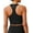 Black, variant on Sports Bras for Women Longline Yoga Bra Wide Straps Athletic Tank Tops with Built-in Bra Racerback Tennis Top Padded Exercise Bras