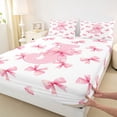 thumbnail image 4 of Erosebridal Ribbon Princess Bowknot Queen Sheet Sets,First Letter J Bed Set For Girly 4pcs, 4 of 6