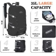 thumbnail image 3 of Mochila de senderismo BAGPARKK, grande, 35 L, para hombre y mujer, 0,88 libras, 3 of 7