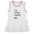 thumbnail image 2 of iDzn I'm Fearfully and Wonderfully Made Funny Dresses For Baby, Newborn Babies Skirts, Infant Princess Dress, 0-24M Kids Graphic Clothes (White Sleeveless Dresses, 18-24 Months), 2 of 4