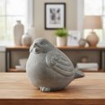 thumbnail image 5 of Cement Sitting Bird Figurine, Gray Decorative Bird Statue for Home & Shelf Décor, 5 of 9