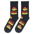 thumbnail image 6 of Crazy Socks Hulk Hogan Fun Print Novelty Crew Socks for Men, 6 of 6