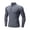Gray, variant on FAHXNVB Quarter Zip Workout Tops for Men Long Sleeve Mock Neck Shapewear Tops Breathable Athletic Running Stretch Shirts S-XXL