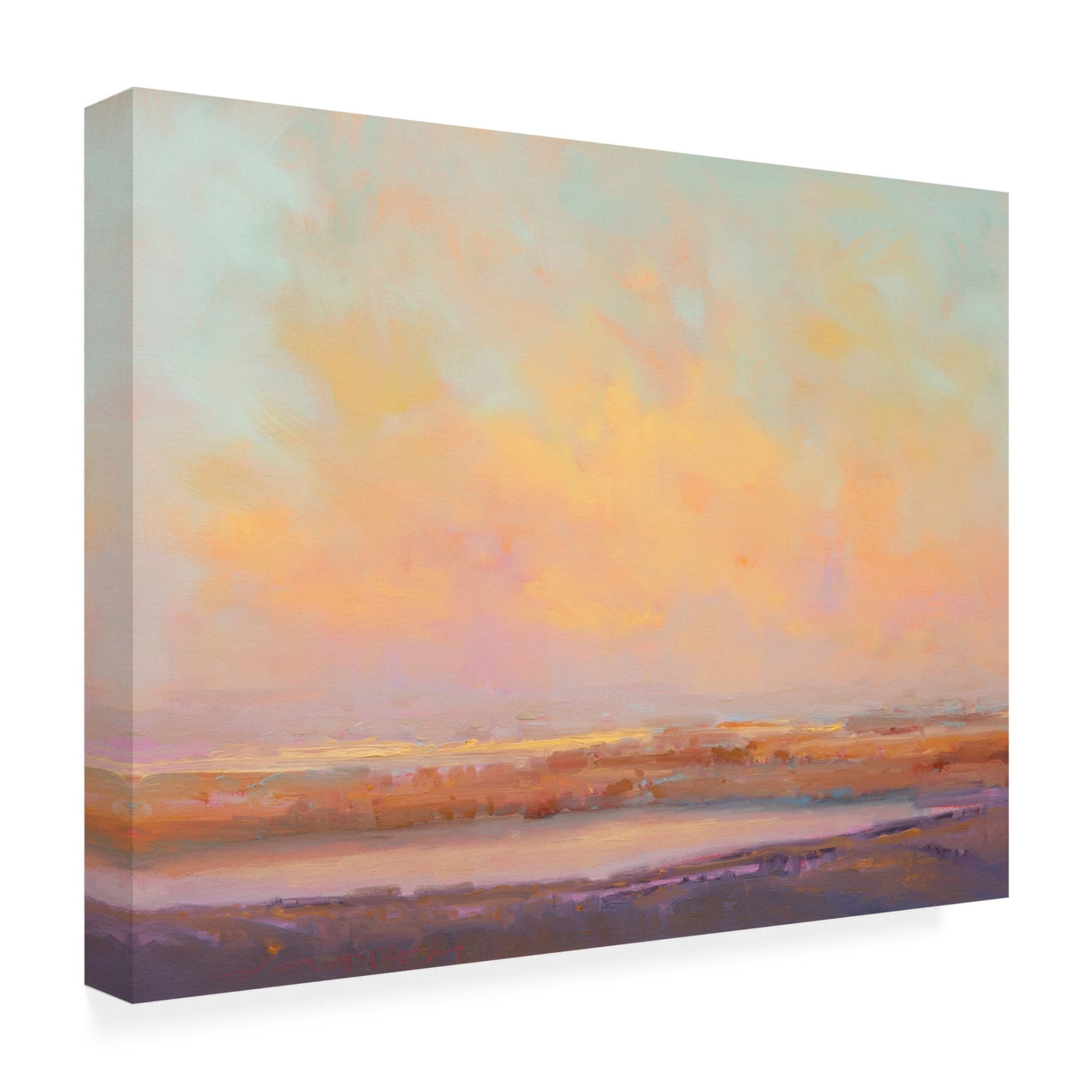 Canvas Wall Art - William McCarthy 'Day Settles 2' Wall Art for Living Room, Bedroom, or Office Décor by Trademark Fine Art - 47 x 35 Inches