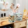 thumbnail image 6 of 2 Pack Hello Panda Face Qtip Holder Dispenser Clear Plastic Storage Apothecary Jars for Cotton Swabs Balls Pads Floss, 6 of 7