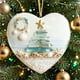 thumbnail image 2 of Seyotauo Sea Glass Ceramic 2D Christmas Tree Decoration, Coastal Aesthetics Festive Ornament for Tree & Mantel, Ideal Holiday Gift for Seaside Style Enthusiasts - Christmas Decorations, 2 of 5