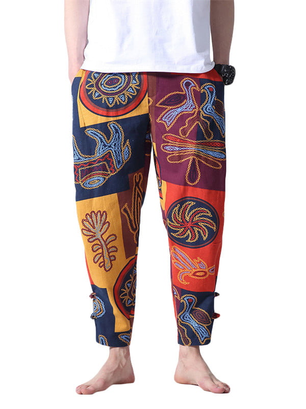 Men's Trouser Ethnic Printing Loose Pants Harem Fashion Casual HOT NEW 