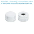 thumbnail image 4 of Uxcell M4x0.7 Cap Nut, 50 Pcs Acorn Nut Screw Knob Cap Insert Bolt Cover Female Thread Knurled Decorative, White, 4 of 6